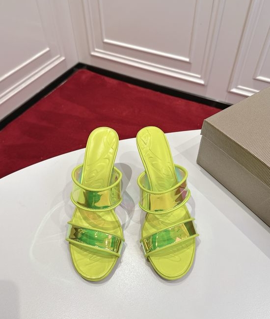 Christian Louboutine Premium Quality Ankle Strap PVC High Heel Slippers