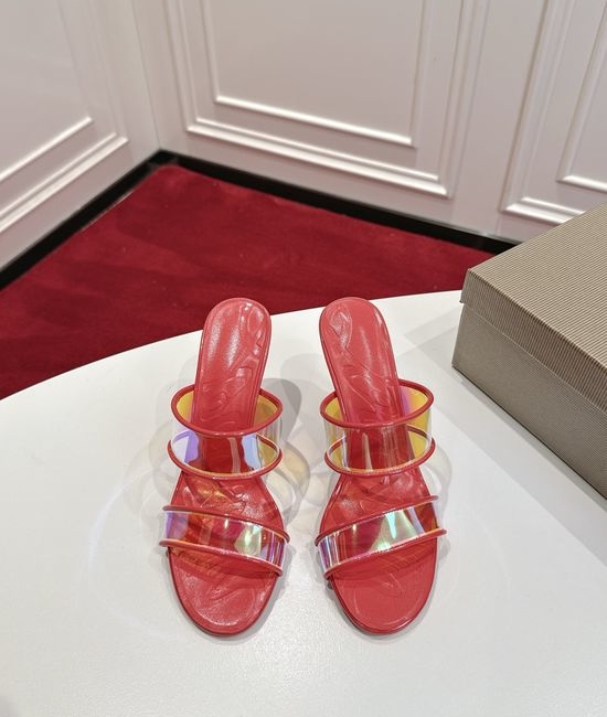 Christian Louboutine Premium Quality Ankle Strap PVC High Heel Slippers