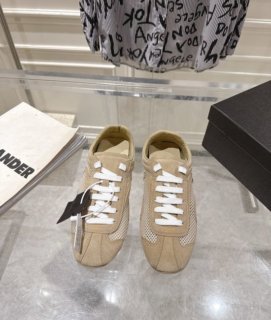 Prada Suede Leather Mesh Comfortable Casual Training Sneakers