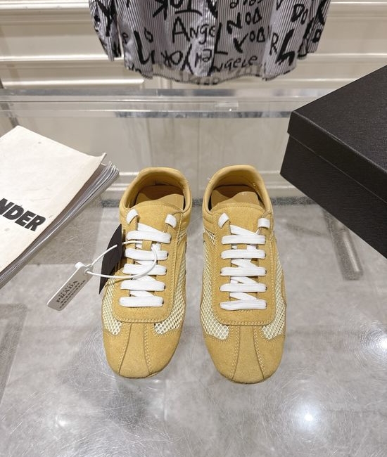 Prada Suede Leather Mesh Comfortable Casual Training Sneakers