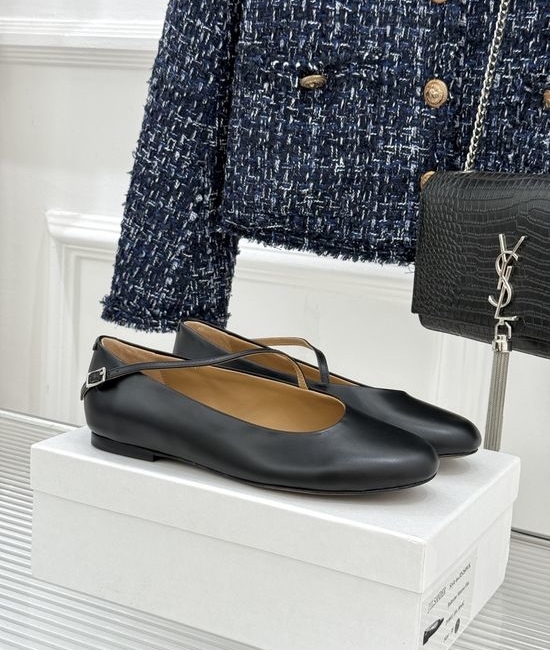 Jil Sanders Minimalist Flat Leather Comfortable Ballet Shoes