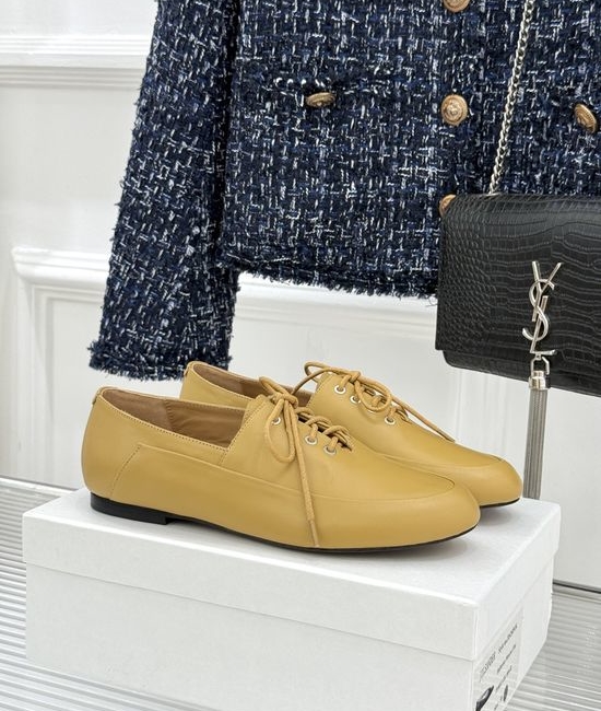 Jil Sanders Minimalist Lace-up Leather Loafers for Daily Wear