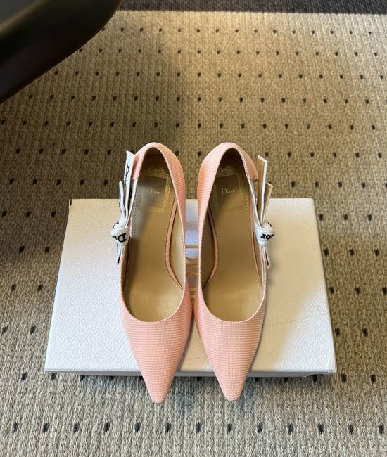 Christian Dior CD Pointed Toe Stiletto Heels With Bow Detail Elegant Shoes