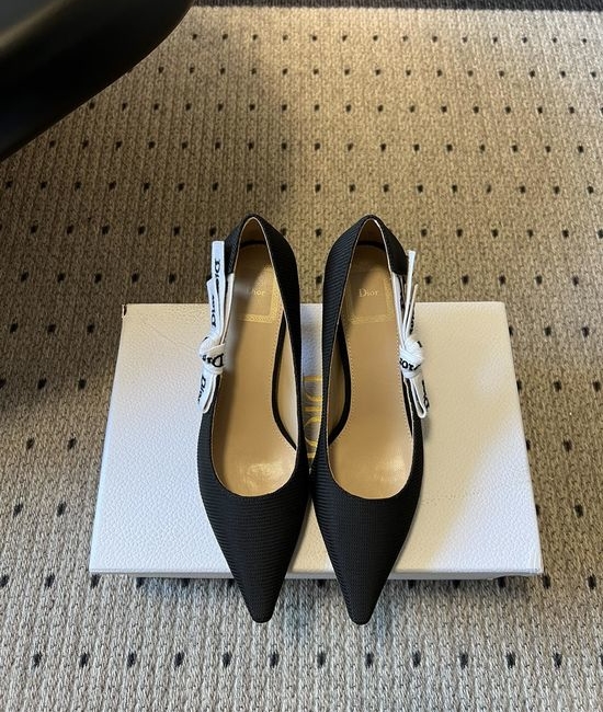Christian Dior CD Pointed Toe Stiletto Heels With Bow Detail Elegant Shoes