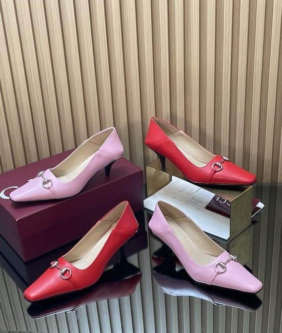 Gucci Square Toe Buckle Low Heel Elegant Dress Shoes