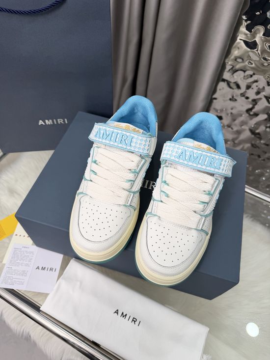 Amiri Suede Star Casual Skate Shoes with Rubber Sole