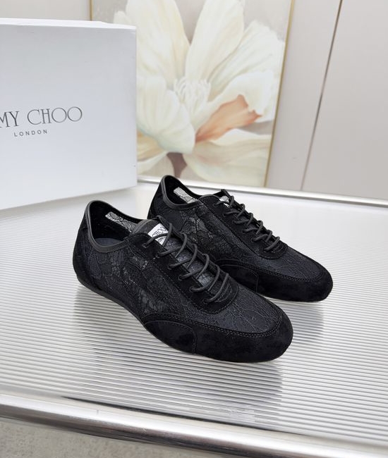 Jimmy Choo Lace Suede Non-slip Supportive Casual Sneakers