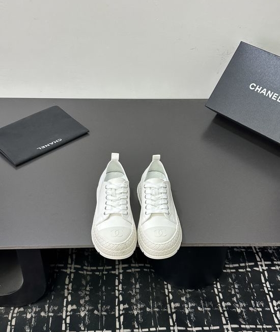 Chanel Casual Thick Sole Denim Upper Comfortable Sneakers
