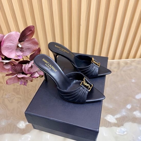 Yves Saint Laurent YSL Classic High-Heeled Sandals with Custom Hardware