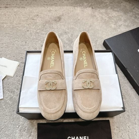 Chanel Suede Casual Loafers Comfortable For Daily Wear