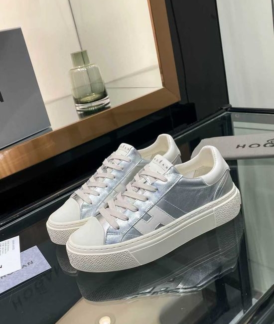 Hogan Vintage Suede Thick Sole Sneakers with Soft Cushioned Insole