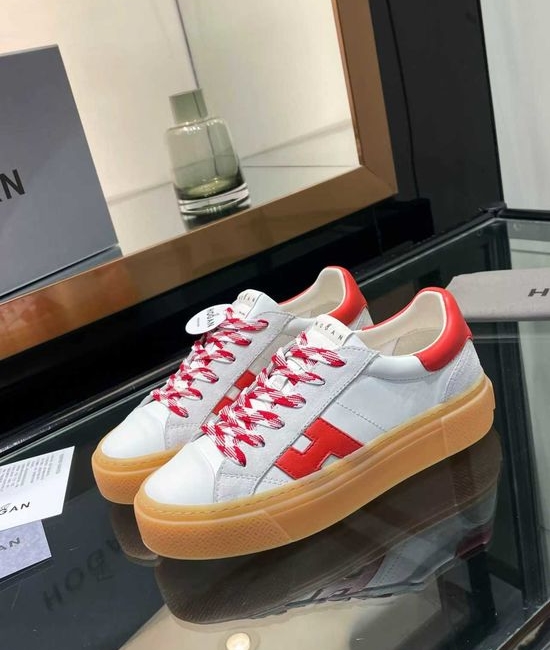 Hogan Vintage Suede Thick Sole Sneakers with Soft Cushioned Insole