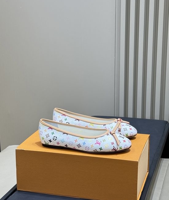 Louis Vuitton LV Printed Leather Mary Jane Shoes Artist Collaboration Design