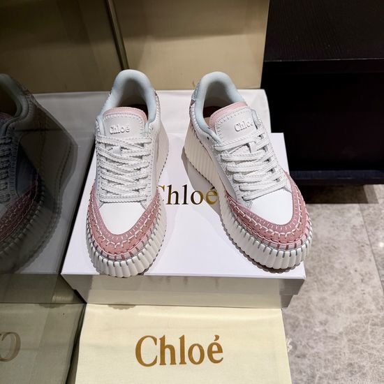 Chloe Hand Stitched Leather Casual Shoes With Thick Sole