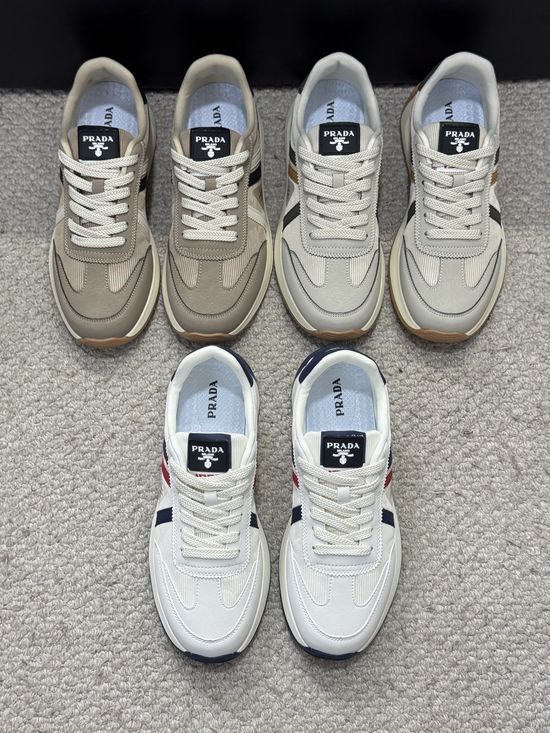 Prada Genuine Leather Wear-resistant Soft Daily Casual Walking Shoes