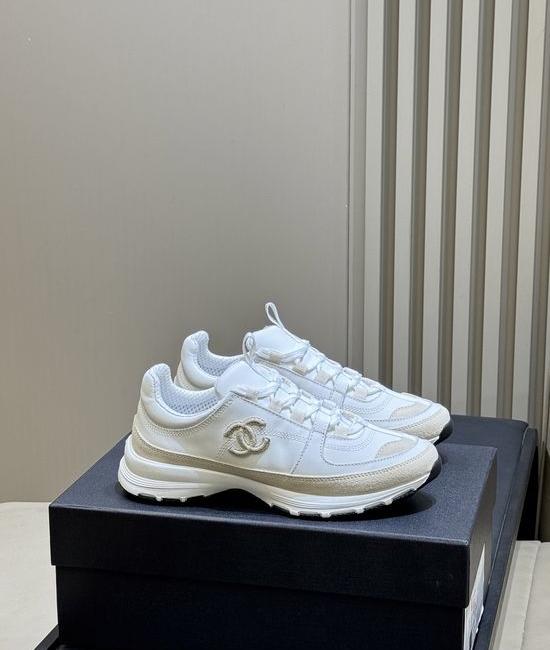 Chanel Comfortable Thick Sole Casual Sneakers With Logo Detail