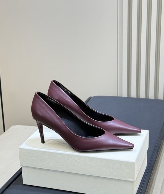 Yves Saint Laurent YSL Pointed Toe Low Heel Slingback Leather Pumps