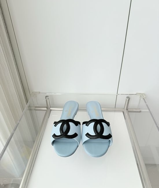 Chanel Premium Sheepskin Low Heel Sandals Italian Leather Sole