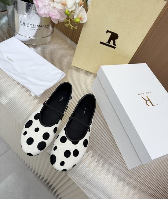 The Row Horsehair Flat Mary Jane Shoes with Rubber Sole