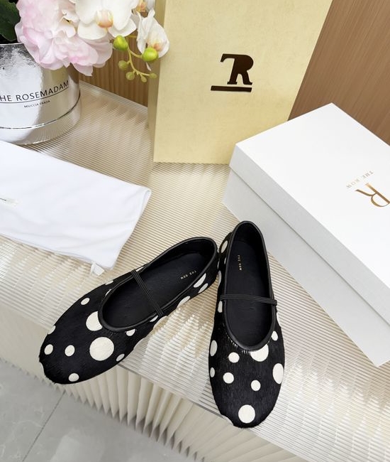 The Row Horsehair Flat Mary Jane Shoes with Rubber Sole