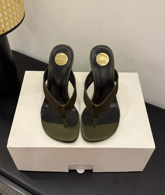 Yves Saint Laurent YSL Chic High-Heeled Sandals with Metal Accents