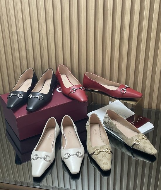 Gucci Low Heel Square Toe Slip On Loafers Two Ways Wear