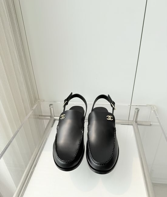 Chanel Premium Cowhide Mules Slippers Italian Leather Sole
