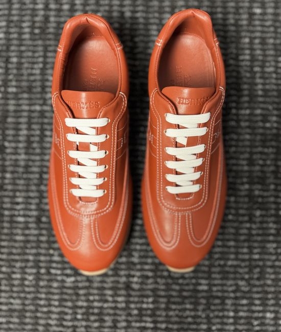 Hermes Genuine Leather Slip On Shoes with Comfortable Sole