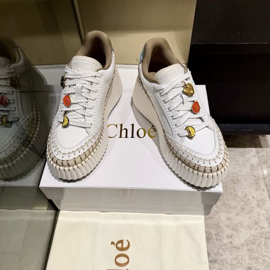 Chloe Hand-Stitched Casual Leather Shoes Thick Platform Sole