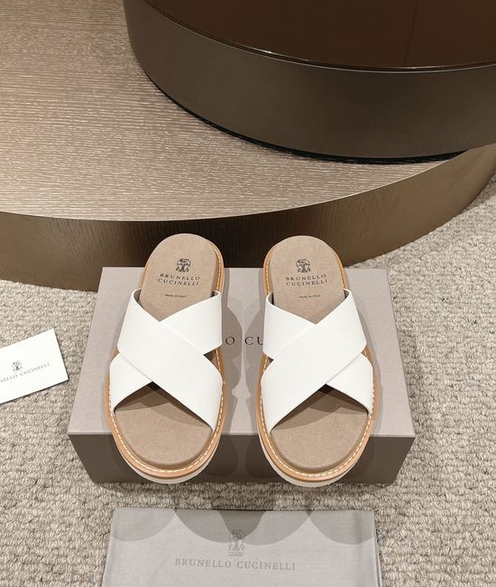 Brunello Cucinelli Premium Suede Slide Sandals with Adjustable Straps