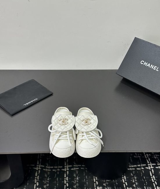 Chanel High-top Slip-on Casual Sneakers with Canvas Upper