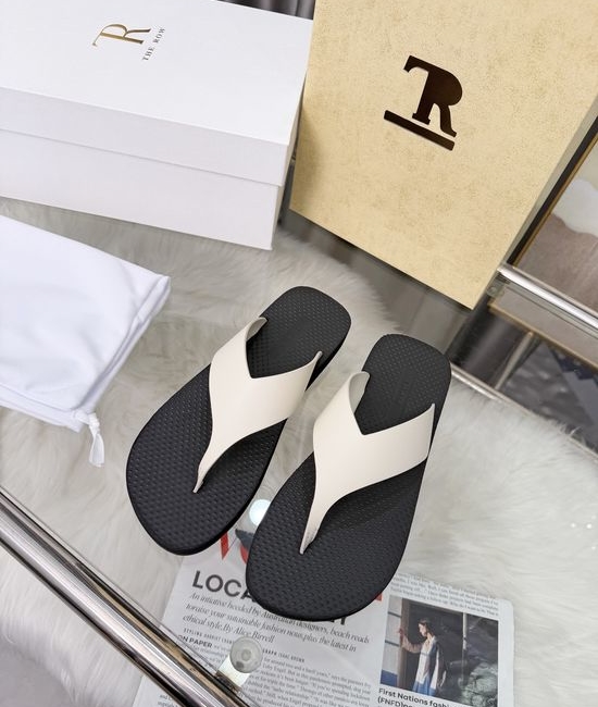 The Row Comfortable Thong Sandals with Textured Footbed and Soft Sole