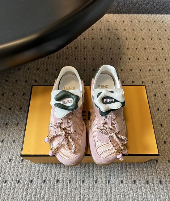 Fendi Floral Cover Trainers with Comfortable Thick Soles