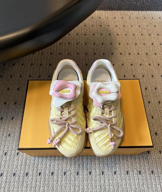 Fendi Floral Cover Trainers with Comfortable Thick Soles