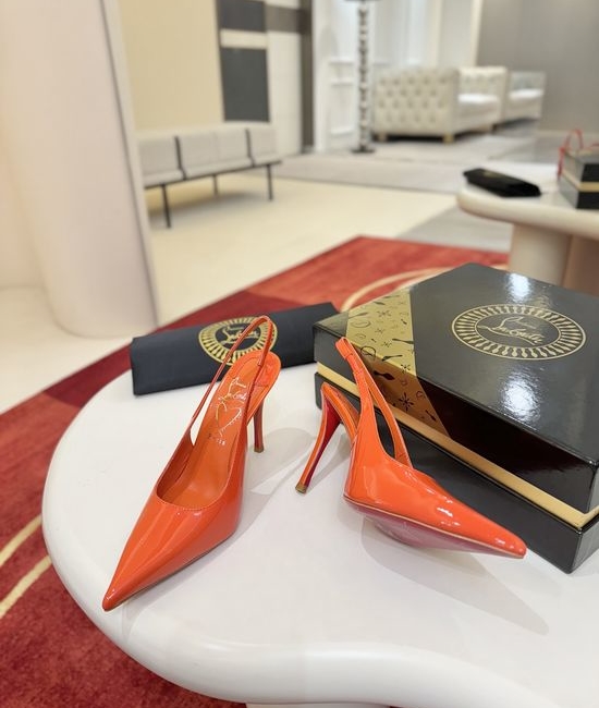 Christian Louboutine Patent Leather Stiletto Heel Pumps Red Bottom