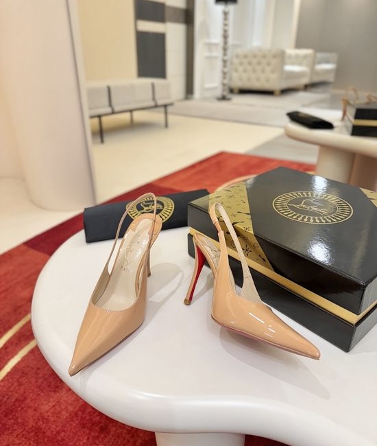 Christian Louboutine Patent Leather Stiletto Heel Pumps Red Bottom