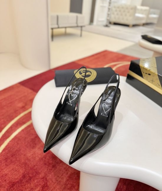 Christian Louboutine Patent Leather Stiletto Heel Pumps Red Bottom