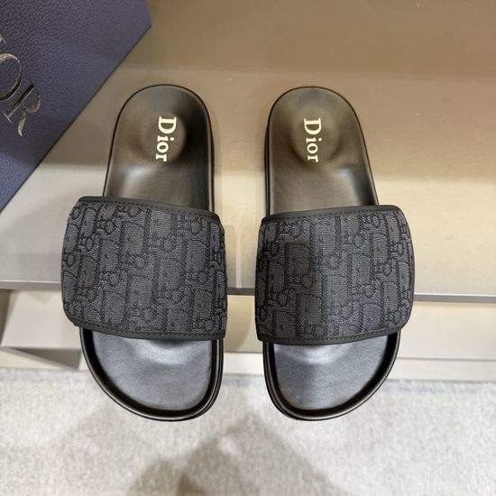 Christian Dior CD Classic Printed Sandals with Adjustable Magic Tape Closure