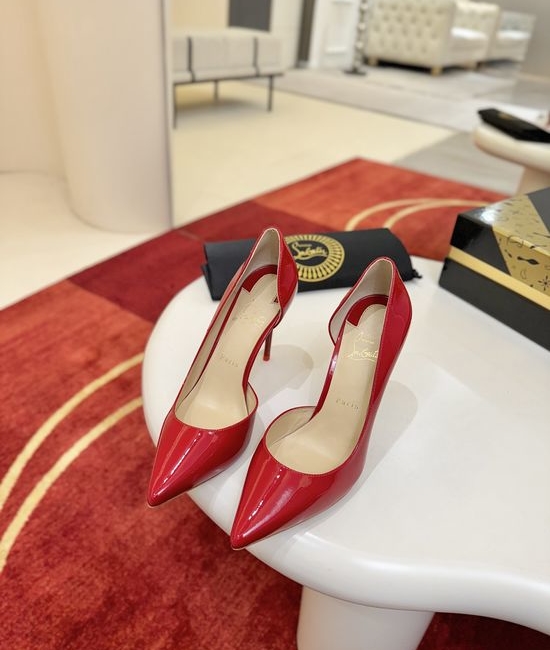 Christian Louboutine Classic Pointed Toe Patent Leather Pumps