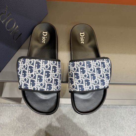 Christian Dior CD Classic Printed Sandals with Adjustable Magic Tape Closure