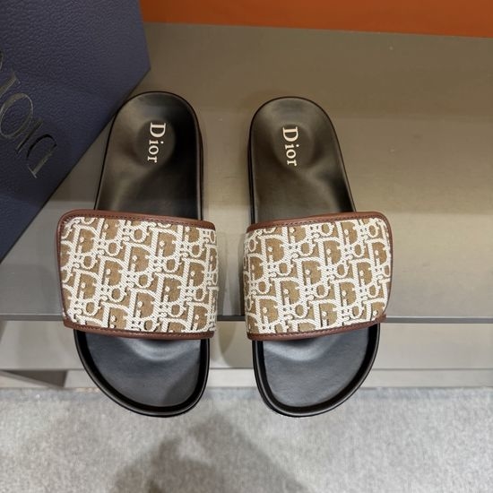 Christian Dior CD Classic Printed Sandals with Adjustable Magic Tape Closure