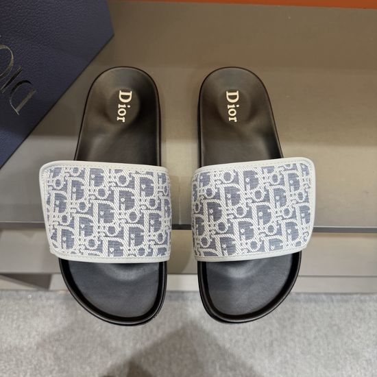 Christian Dior CD Classic Printed Sandals with Adjustable Magic Tape Closure