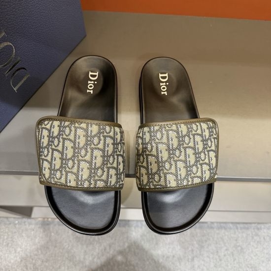 Christian Dior CD Classic Printed Sandals with Adjustable Magic Tape Closure