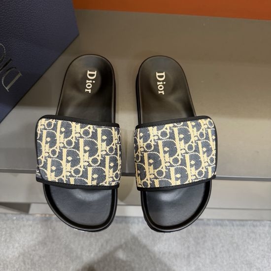 Christian Dior CD Classic Printed Sandals with Adjustable Magic Tape Closure
