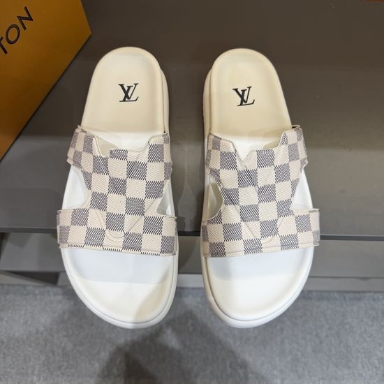 Louis Vuitton LV Premium Slippers Soft Leather Lining Non-slip Sole