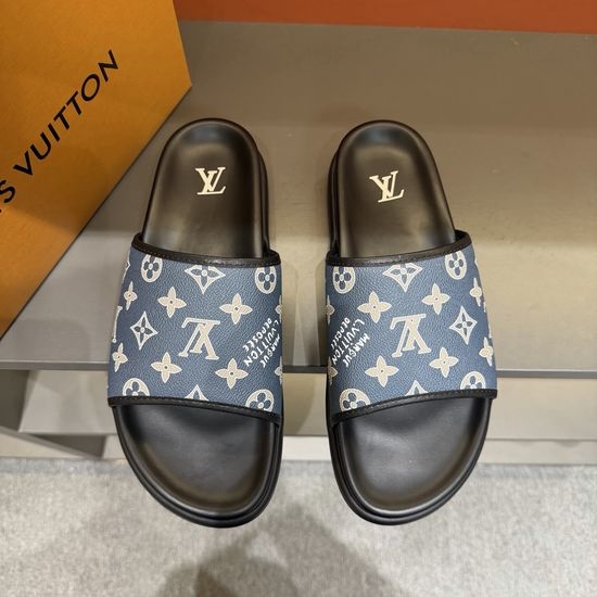 Louis Vuitton LV Premium Slippers Soft Leather Lining Non-slip Sole