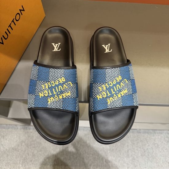 Louis Vuitton LV Premium Slippers Soft Leather Lining Non-slip Sole