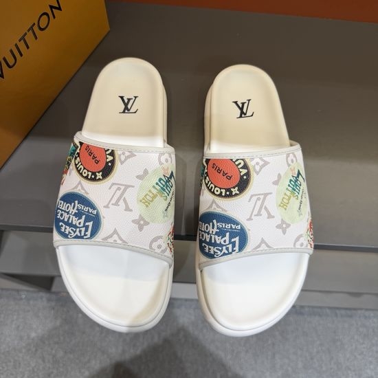 Louis Vuitton LV Premium Slippers Soft Leather Lining Non-slip Sole