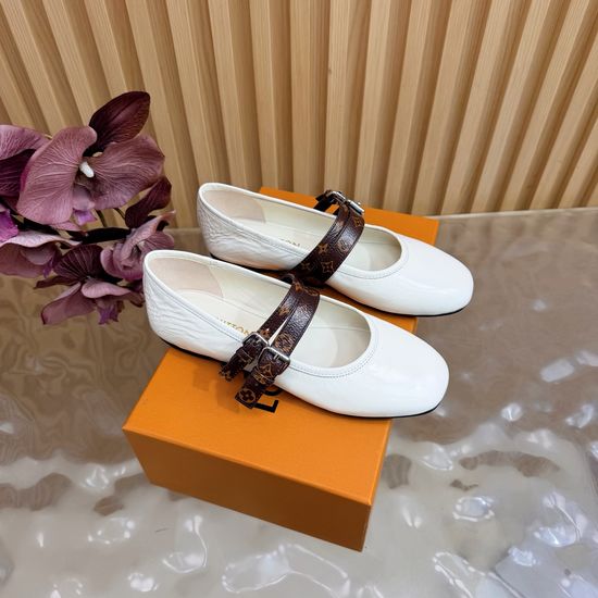 Louis Vuitton Mary Jane Low Heel Slippers Soft Rubber Sole Comfortable