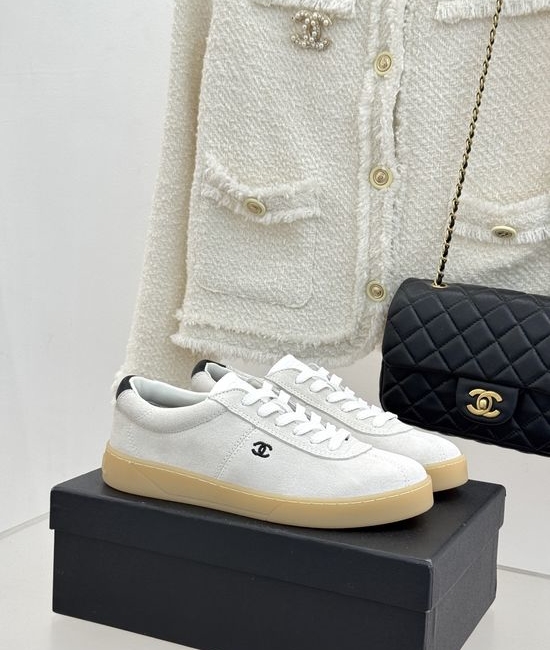 Chanel Retro Suede Leather Stitching Casual Training Sneakers